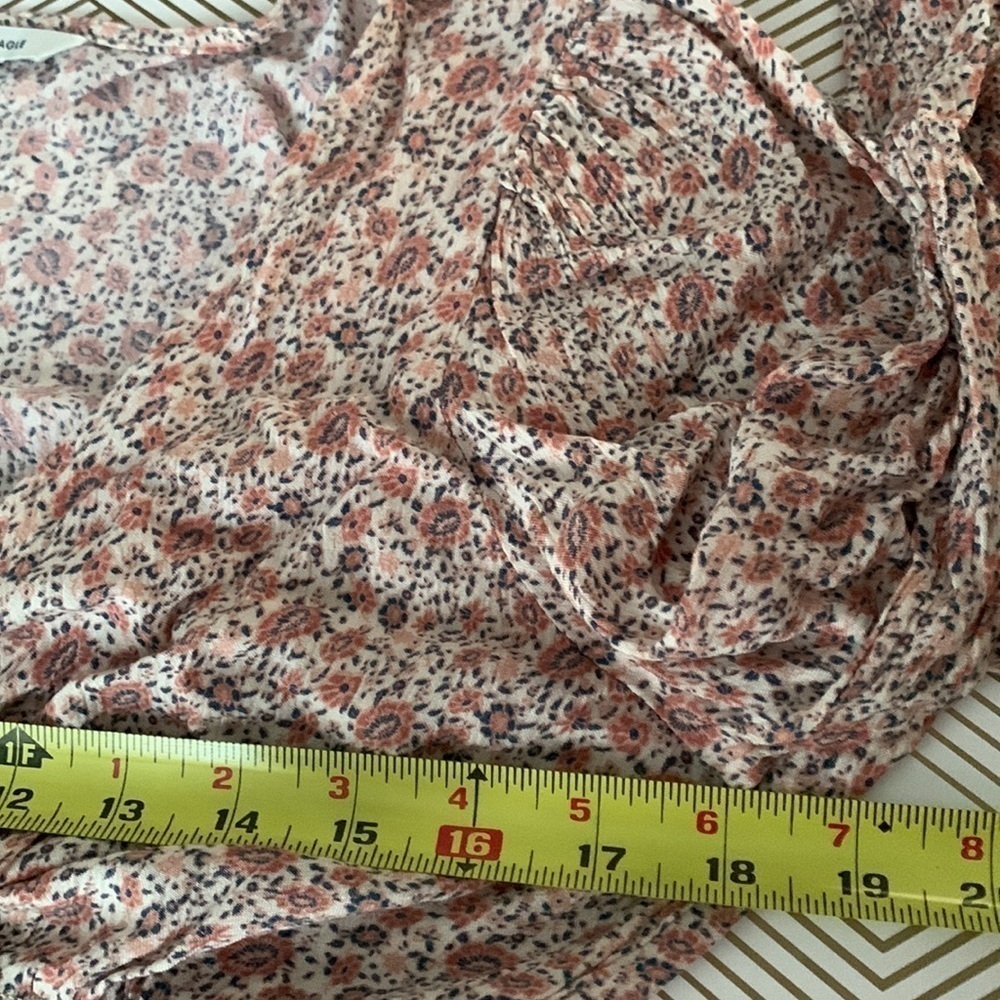 American Eagle Crop Top Floral Print Size M # 022 - Picture 6 of 7